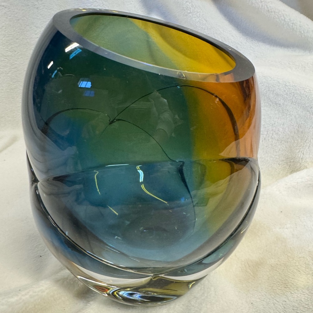 Multicolor Art Glass Vase